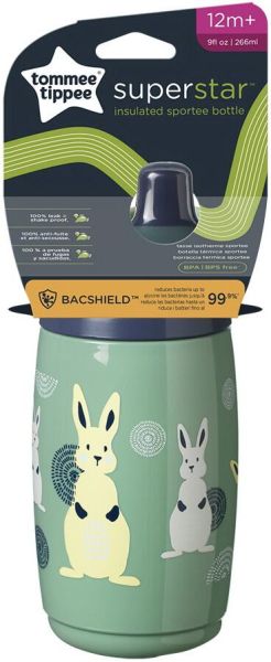 TOMMEE TIPPEE SUPERSTAR Термо чаша 266 мл +спорт. н-к 12+м.0226