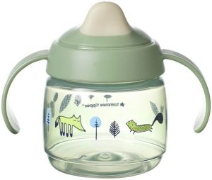 TOMMEE TIPPEE Неразливаща се чаша с мек н-к и др. SuperStar190 мл, 4м+, 0220 зелена