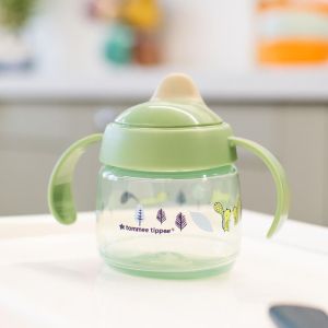 TOMMEE TIPPEE Неразливаща се чаша с мек н-к и др. SuperStar190 мл, 4м+, 0220 зелена