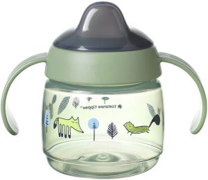 TOMMEE TIPPEE Неразливаща се чаша с мек н-к и др. SuperStar190 мл, 4м+, 0220 зелена