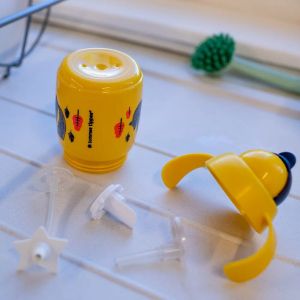 TOMME TIPPEE Неразливаща се чаша със сламка и с дръжки SuperStar 300 мл, 6м+, жълта 0223