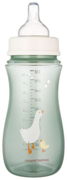 CANPOL Антиколик шише с широко гърло Canpol - Easy Start, Goose, 12 м+, 300 ml 35/246