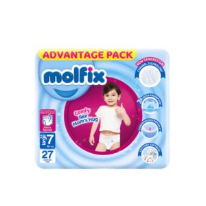 Molfix Pants Jumbo Pack - Еднократни пелени-гащички, Размер 7 (19+кг.), 27бр.