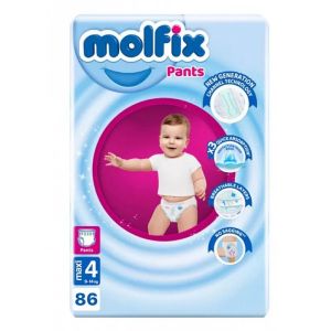 Molfix Pants Jumbo Pack- Еднократни пелени-гащички, Размер  4 (9-14кг.),86бр./пак.