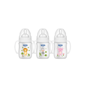 WEE BABY Safary PP Шише за хранене с дръжки 150 ml.483