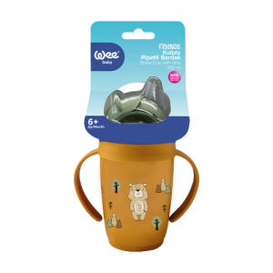 WEE BABY Friends Чашка със сламка и дръжки 265 ml.№339