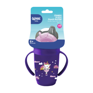 WEE BABY Friends Чашка със сламка и дръжки 265 ml.№339
