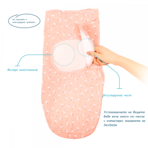 SEVI BEBE Антистрес завивка за новородено    118-168/169