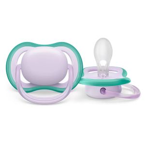 Philips AVENT Ultra Air  ортодонични залъгалки 0-6м 2бр./ лилаво и зелено /0524.004