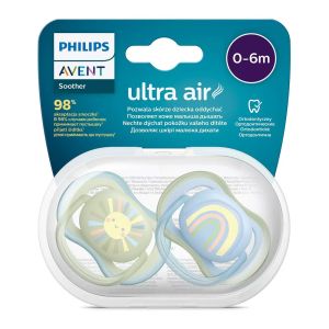  Philips AVENT Ultra Air 0-6м 2 бр. /сини с декорация Слънце и Дъга/0524.007