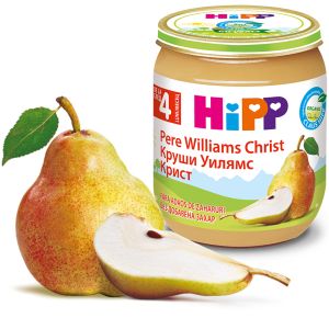 HIPP БИО Бебешко плодово пюре Круши Уилямс Крист 4+ мес. 125 гр.  4262