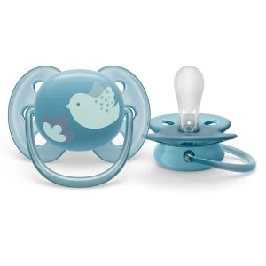 Philips AVENT Силиконови залъгалки 2 бр. 6-18 м. ULTRA SOFT МОМЧЕ ПИЛЕ/ПЕРО 0515.011