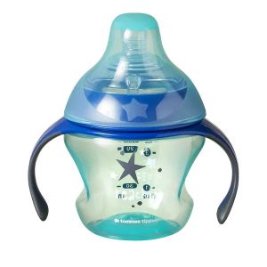 TOMMEE TIPPEE Преходна чаша с два накрайника 150 мл. 4м + СИНЯ   0141.03
