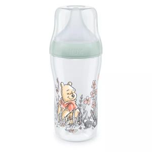 NUK Perfect Match бебешко шише  силик. биб.  M, 3+ мес. ,260мл. декорация Мечо Пух  216.308