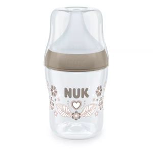 NUK  Perfect Match Бебешко шише силик. биб. S,150мл., 0+мес. декорация сърце  215.014