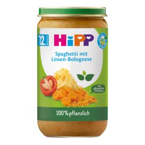 HIPP БИО Бебешко пюре Спагети болонезе с леща, 250гр. 12м+,   61502