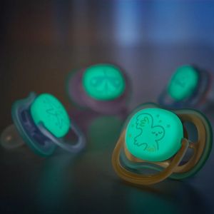 Philips AVENT  Ортодонтични силиконови залъгалки 2 бр. 0-6м  AIR NIGHT ЗВЕЗДА/СОВА 0519.10