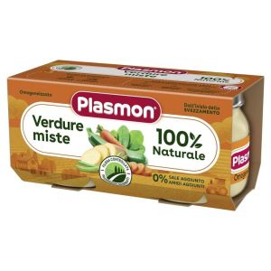 PLASMON Бебшко пюре  зеленчуци микс 4м+ 2х80 гр.   1700