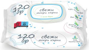 BEBELAN  СВЕЖИ мокри кърпи  с Алое Вера 98% вода 120 бр.