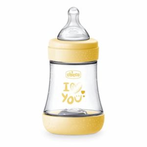 CHICCO Perfect 5 Бебешко шише с биберон жълто PP 4М+ 150 мл. N 0274