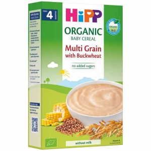 HIPP БИО БЕЗМЛЕЧНА  инст. многозърнеста каша с ЕЛДА  /царевица,овес/4мес.+ 200 гр.   30407