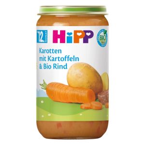 HIPP БИО Бебешко пюре Зеленчуци микс с говеждо месо 250гр. от 12м, 6850