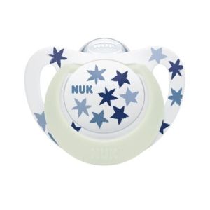 NUK STAR night залъг.силикон 6-18 м. 736.752 СВЕТЕЩА
