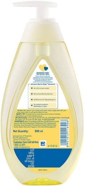  Johnson's Шампоан за коса и тяло 2в1 Top-to-toe, 500 ml.4410020