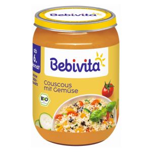 BEBIVITA БИО бебешко пюре  кус-кус със зеленчуци 6+ мес. 190г.   15004