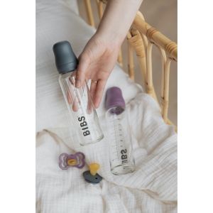  BIBS Комплект  Стъклена Бутилка  с кауч.биберон BIBS Ivory 225мл./5014216/