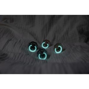 BIBS Биберон  Boheme, Blush GLOW, Каучук,/СВЕТЕЩА 1 бр. 6-18 мец./220256C/