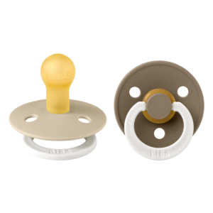 BIBS Биберони COLOUR Vanilla GLOW/Dark Oak GLOW 2бр. 0-6 мес./110244/