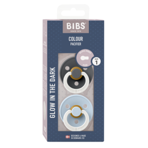 BIBS Биберони COLOUR Iron GLOW/Baby Blue GLOW, 2 бр.0-6 мес./100266/