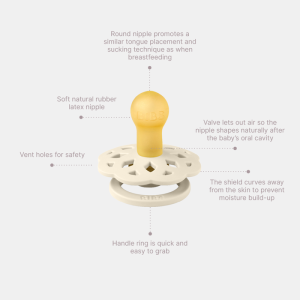  BIBS Биберон  Boheme, Khaki/Dusty Blue, 2 бр.0-6 мес./230132/