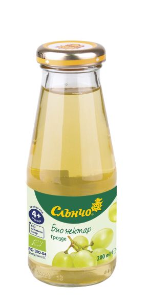 СЛЪНЧО  БИО  бебешки нектар Грозде 200мл. 4273
