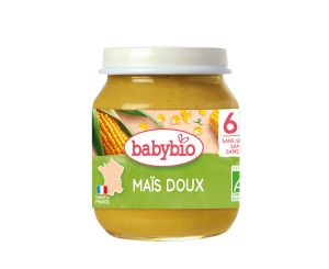 BABYBIO Био бебешко зеленчуково пюре Сладка Царевица 4+ мес.130гр.