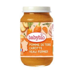 BABYBIO БИО бебешко пюре  Зеленчуци с Телешко месо 8+ мес. 200 гр.