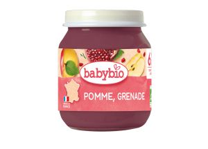 BABYBIO БИО бебешко Плодово пюре  Ябълка и Нар 6м+, 130гр.