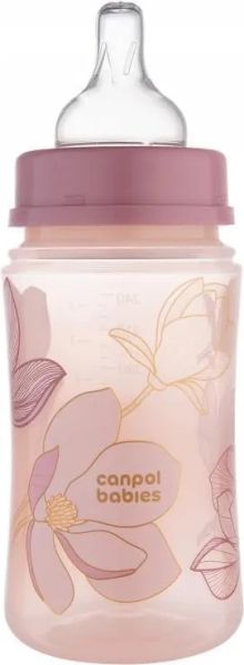 CANPOL Антиколик шише  Gold 240 мл  35/240 синьо/розово