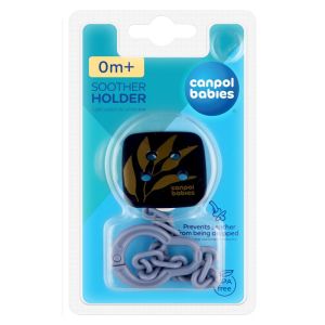  CANPOL Клипс за залъгалка със синджир  GOLD Код: 2/440 т.син/розов