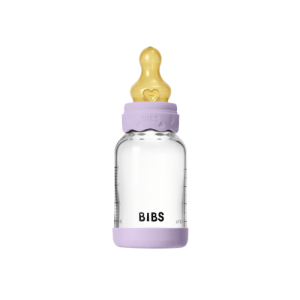 BIBS Бебешка Стъклена Бутилка Boheme Violet Sky 120мл. Бавен Поток Каучук/50192291/