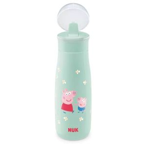 NUK  MINI-ME FLIP Преходно шише със сламка и флип с-ма за пиене  Peppa Pig, 12+ мес.,450 мл. 255.011