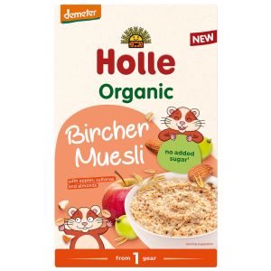 HOLLE БИО Инстантна каша  пълнозърнесто мюсли бирхер 12+ мес.200гр.