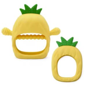 SEVI BEBE  Силиконова ръкавичка и чесалка Ананас 2 бр.  BR11-1