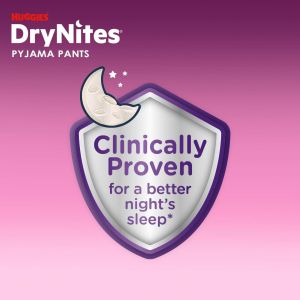 HUGGIES DryNites- Еднократни нощни гащи за момиче , 8-13 год.(30-48кг), 9 бр./пак..