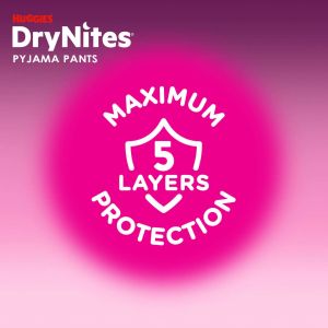 HUGGIES DryNites- Еднократни нощни гащи за момиче , 13+ год.(48+ кг),9 бр./пак.