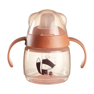 TOMMEE TIPPEE Неразливаща чаша с мек накрайник Soft Spout 150 мл, 4м+ BACSHIELD розов Лисиче TT.0286