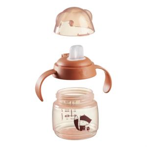 TOMMEE TIPPEE Неразливаща чаша с мек накрайник Soft Spout 150 мл, 4м+ BACSHIELD розов Лисиче TT.0286