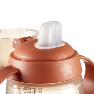 TOMMEE TIPPEE Неразливаща чаша с мек накрайник Soft Spout 150 мл, 4м+ BACSHIELD розов Лисиче TT.0286