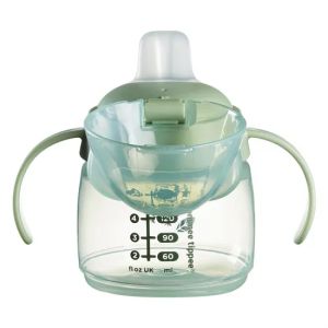 TOMMEE TIPPEE Неразливаща чаша с мек накрайник Soft Spout 150 мл, 4м+ BACSHIELD зелен Бухал TT.0288